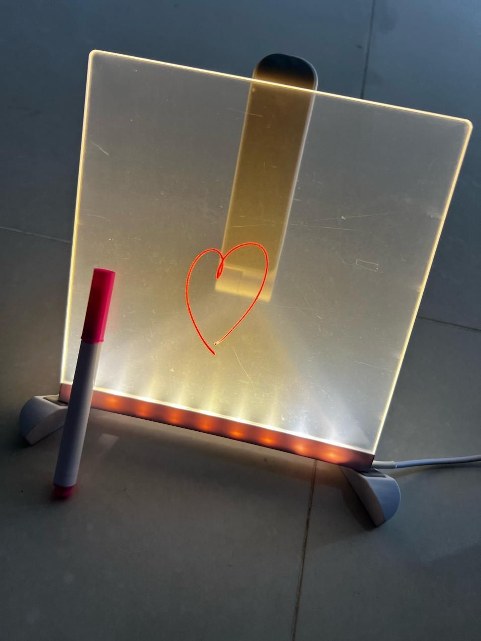 3D LED Light Glass Writing pad