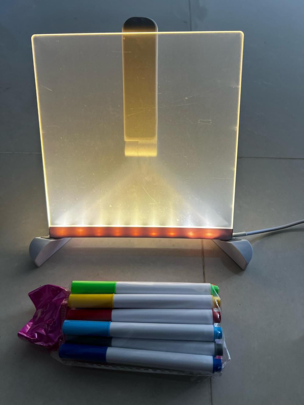 3D LED Light Glass Writing pad