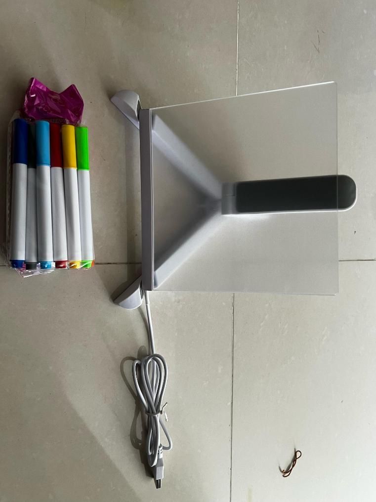 3D LED Light Glass Writing pad