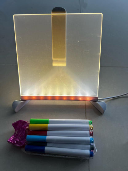 3D LED Light Glass Writing pad